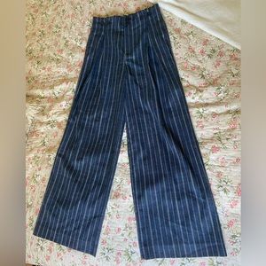 Anthropologie size 00 striped, pleated, wide leg pants